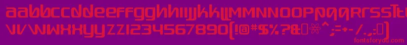 QuadaptorRegular Font – Red Fonts on Purple Background