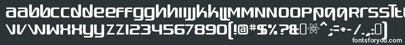 フォントQuadaptorRegular – 黒い背景に白い文字