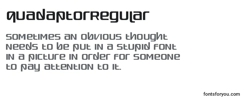 Шрифт QuadaptorRegular