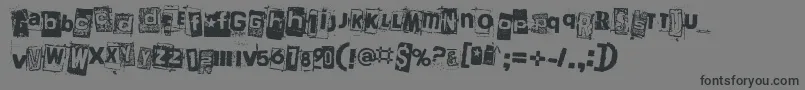 フォントPersonaNonGrata – 黒い文字の灰色の背景