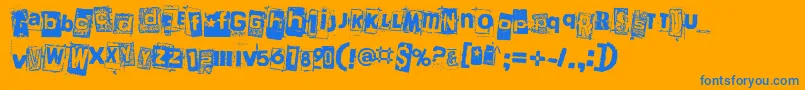 PersonaNonGrata Font – Blue Fonts on Orange Background