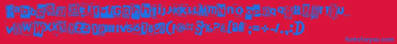 PersonaNonGrata Font – Blue Fonts on Red Background