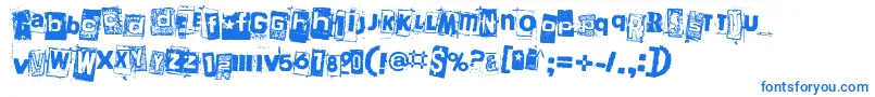 PersonaNonGrata Font – Blue Fonts on White Background