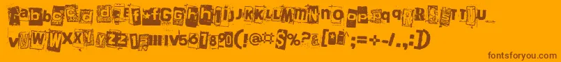 PersonaNonGrata Font – Brown Fonts on Orange Background