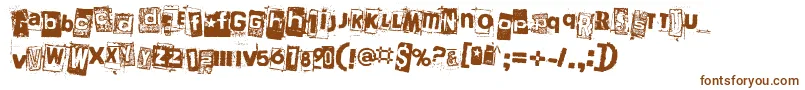 Шрифт PersonaNonGrata – коричневые шрифты на белом фоне