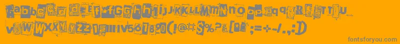 PersonaNonGrata Font – Gray Fonts on Orange Background