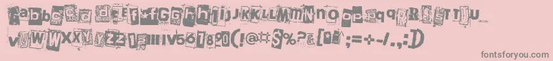 PersonaNonGrata Font – Gray Fonts on Pink Background