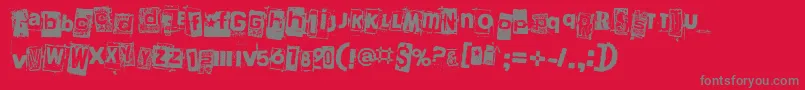 PersonaNonGrata Font – Gray Fonts on Red Background