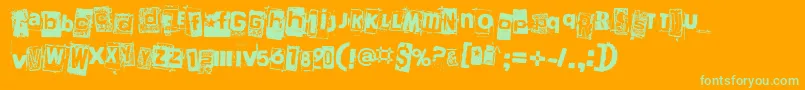 PersonaNonGrata Font – Green Fonts on Orange Background