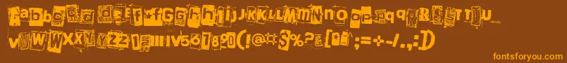 PersonaNonGrata Font – Orange Fonts on Brown Background