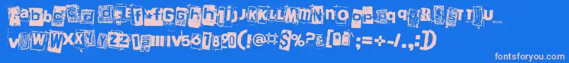 PersonaNonGrata Font – Pink Fonts on Blue Background