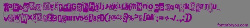 Шрифт PersonaNonGrata – фиолетовые шрифты на сером фоне