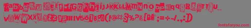 PersonaNonGrata Font – Red Fonts on Gray Background
