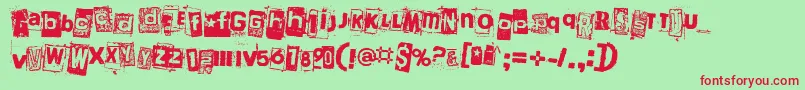 PersonaNonGrata Font – Red Fonts on Green Background