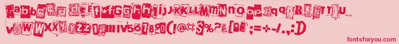 PersonaNonGrata Font – Red Fonts on Pink Background