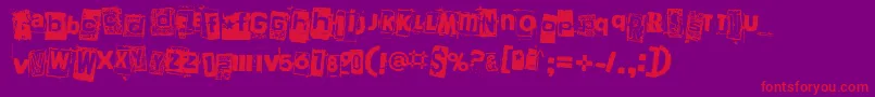 PersonaNonGrata Font – Red Fonts on Purple Background