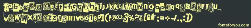 PersonaNonGrata Font – Yellow Fonts on Black Background