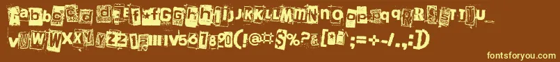 PersonaNonGrata Font – Yellow Fonts on Brown Background