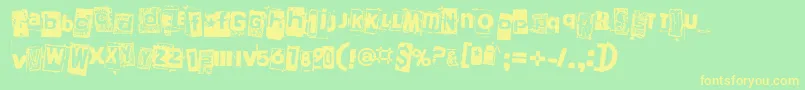 PersonaNonGrata Font – Yellow Fonts on Green Background