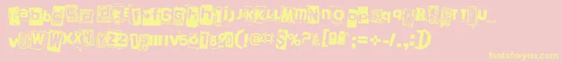 PersonaNonGrata Font – Yellow Fonts on Pink Background