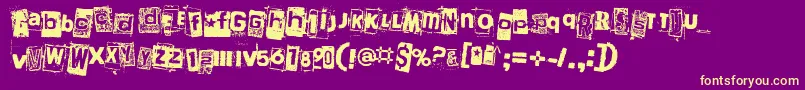 PersonaNonGrata Font – Yellow Fonts on Purple Background