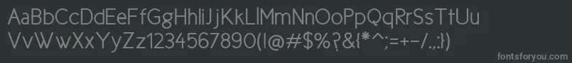 フォントNewCicleGordita – 黒い背景に灰色の文字