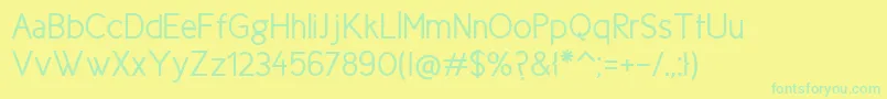 NewCicleGordita Font – Green Fonts on Yellow Background