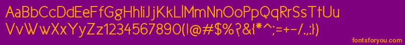 NewCicleGordita Font – Orange Fonts on Purple Background