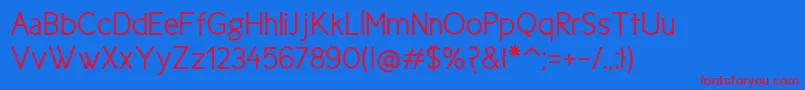 NewCicleGordita Font – Red Fonts on Blue Background