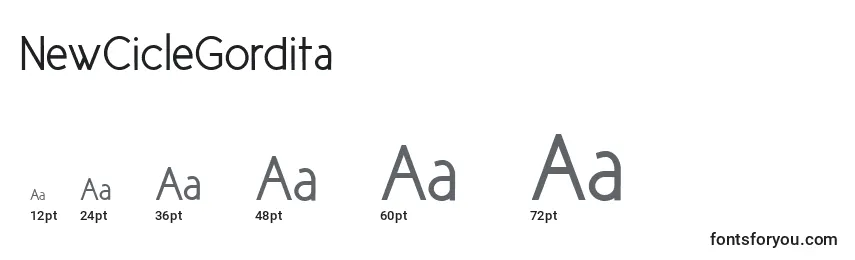 NewCicleGordita Font Sizes