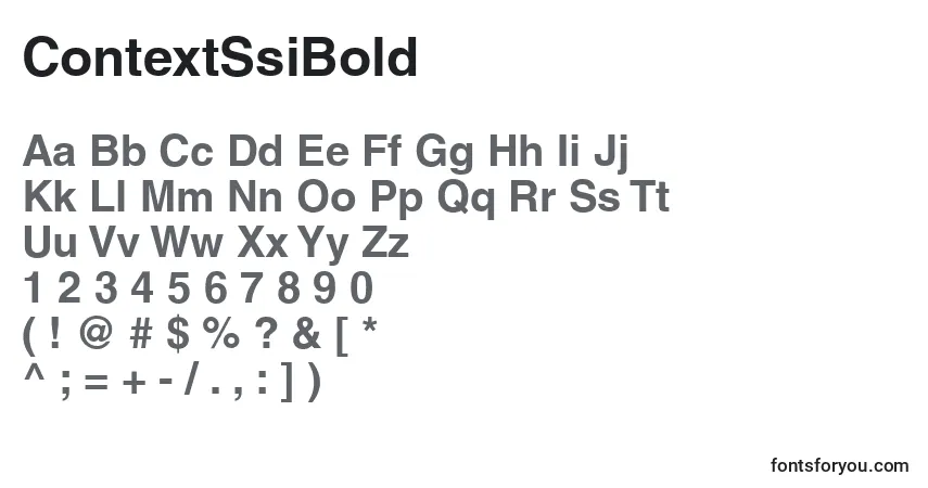 Шрифт ContextSsiBold – алфавит, цифры, специальные символы