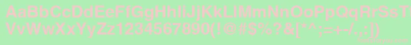 ContextSsiBold Font – Pink Fonts on Green Background