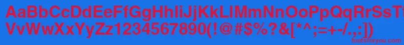 Lisätietoja ContextSsiBold-fontista ContextSsiBold-fontti – punaiset fontit sinisellä taustalla