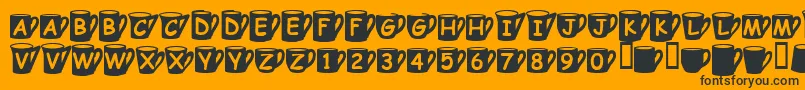 Coffeemugs Font – Black Fonts on Orange Background