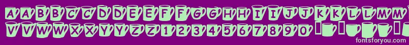 Coffeemugs Font – Green Fonts on Purple Background