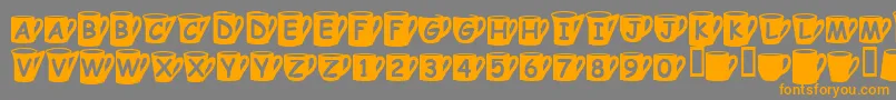 Coffeemugs Font – Orange Fonts on Gray Background