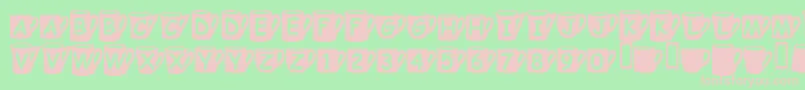 Coffeemugs Font – Pink Fonts on Green Background