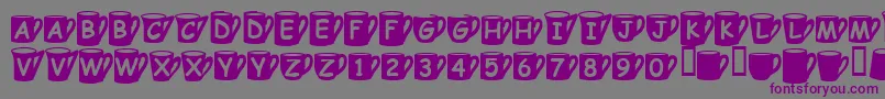 Coffeemugs Font – Purple Fonts on Gray Background