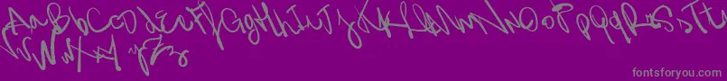VtksZamioyn4 Font – Gray Fonts on Purple Background