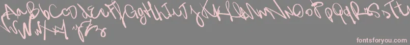 VtksZamioyn4-Schriftart – Rosa Schriften auf grauem Hintergrund