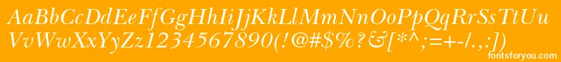 BaskervillecyrltstdIncline Font – White Fonts on Orange Background