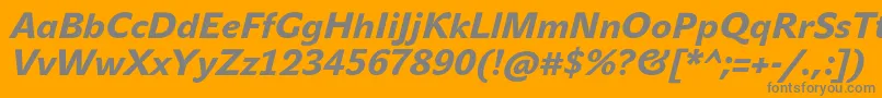 JohnsansMediumProBoldItalic Font – Gray Fonts on Orange Background