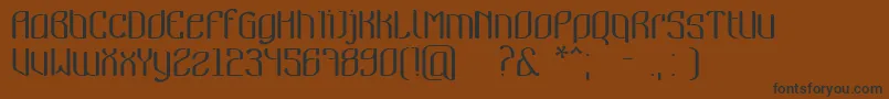 Nymeria-Schriftart – Schwarze Schriften auf braunem Hintergrund