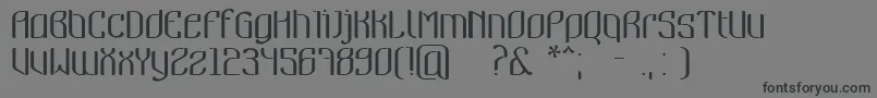 フォントNymeria – 黒い文字の灰色の背景