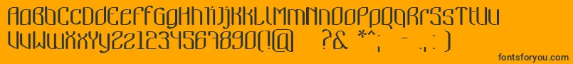 Nymeria-Schriftart – Schwarze Schriften auf orangefarbenem Hintergrund