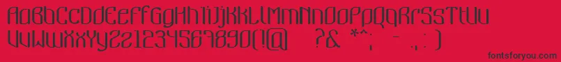 Nymeria Font – Black Fonts on Red Background