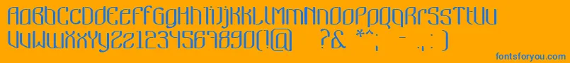 Nymeria-fontti – siniset fontit oranssilla taustalla