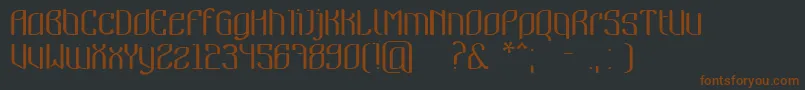 Шрифт Nymeria – коричневые шрифты на чёрном фоне