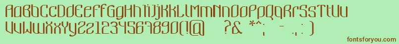Шрифт Nymeria – коричневые шрифты на зелёном фоне