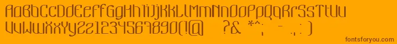 Nymeria-fontti – ruskeat fontit oranssilla taustalla